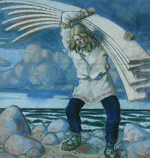 Kalevipoeg Carrying the Boards - view 1