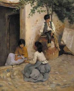 An Italian peasant girl by Robert Kemm