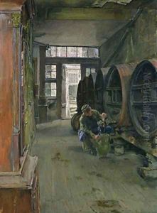 In the Vinegar Factory in Hamburg by Gotthardt Kuehl