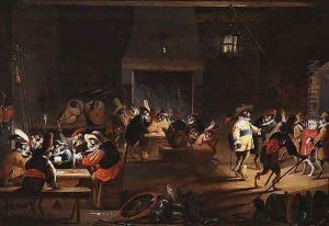 Monkeys in a Tavern by Ferdinand van Kessel