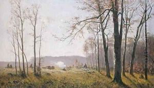 A Clearing in an Autumnal Wood by Max Kuchel