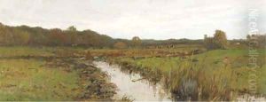 Autumn cows grazing by Cornelis Kuypers
