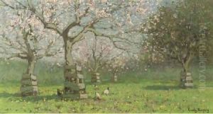 A flowering orchard by Cornelis Kuypers