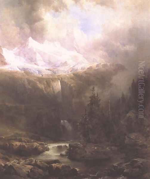 Landscape in the Tatra Mountains with Waterfall c. 1860 - view 1