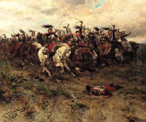 A cavalry charge