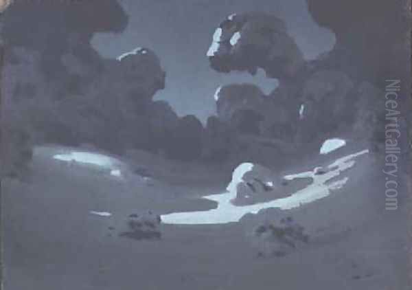The Moon Lights a Clearing in the Forest - view 1