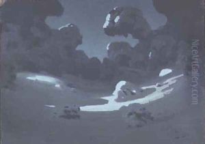 The Moon Lights a Clearing in the Forest by Arkip Ivanovic Kuindzi
