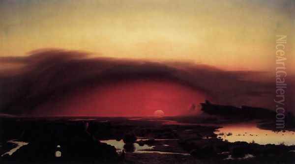 The Pontine Marshes at Sunset 1848 - view 1