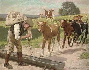 Feeding time, Bibby by William Gunning King