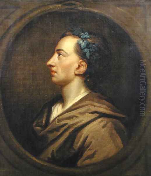 Alexander Pope 1688-1744 Profile Crowned with Ivy - view 1