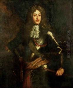Portrait of King James II 1633-1701 In Armour