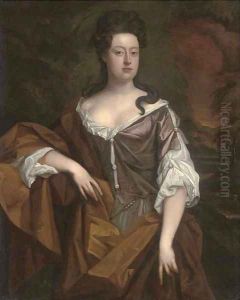 Portrait of a lady, traditionally identified as Queen Anne (1665-1714) by Sir Godfrey Kneller
