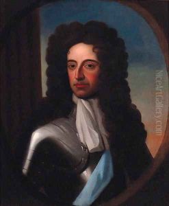 Portrait of William III, half-length, in armour, feigned oval