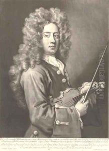 Cosins, (turning a violin) by Sir Godfrey Kneller