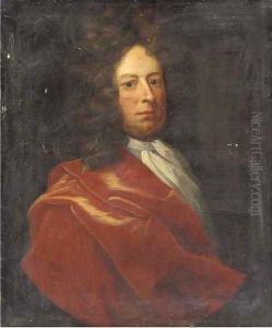Portrait of a gentleman, half-length, in a red cloak