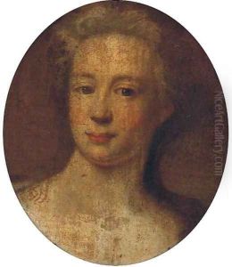 Portrait of a lady, head-and-shoulders, oval