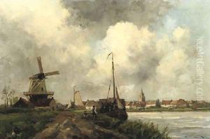 Loading the barge by Hermanus Koekkoek