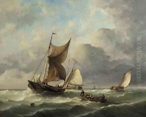 Sailingbarges setting out for sea