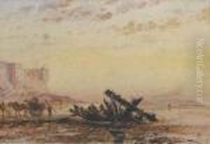Wreckers Beneath Elizabeth Castle,
Jersey by Edward William Cooke
