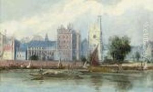 View Of Lambeth Palace From The Thames, London View Of Lambeth Palace From The Thames, London