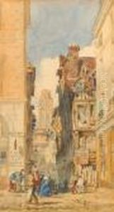 Rue De La Tuile, Rouen by Edward William Cooke