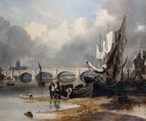 New London Bridge, Billingsgate, Low Water,1832