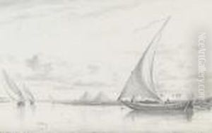 Feluccas On The Nile by Edward William Cooke