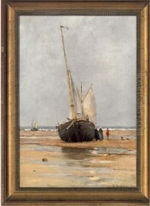 Waiting For The Tide by Edward William Cooke