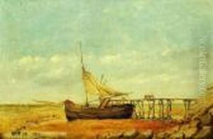 Docked Boat With Man And Wagon Docked Boat With Man And Wagon