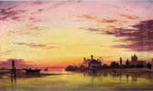 Canal Of San Clemente, Venice, Sunset After Rain by Edward William Cooke
