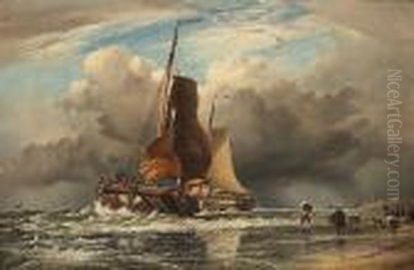 Dutch Trawlers Landing Fish At Egmont - view 1