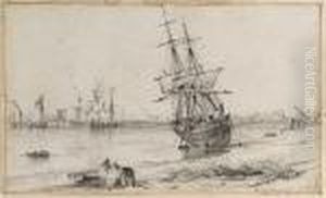 Below Greenwich; Schevening - Fish In Plenty; Schevening, A Set Of Three by Edward William Cooke