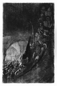 Bewaffnung in einem gewolbe (K. 95) by Kathe Kollwitz