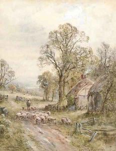 A country lane by Henry John Kinnaird