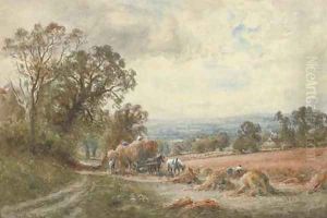 A Sussex cornfield 4 by Henry John Kinnaird