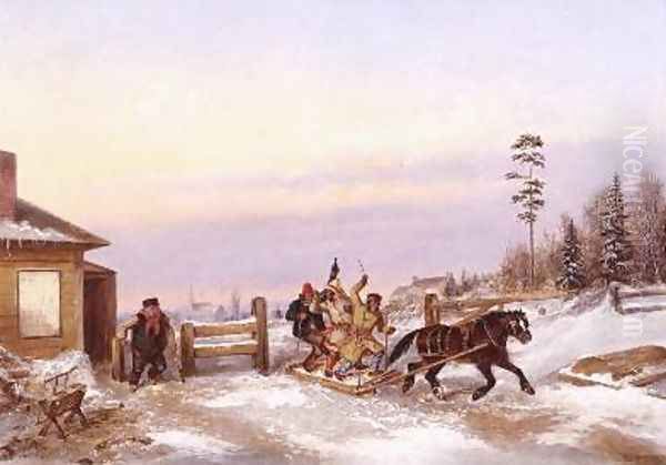 Bilking the Toll Gate by Cornelius David Krieghoff