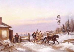 Bilking the Toll Gate by Cornelius David Krieghoff