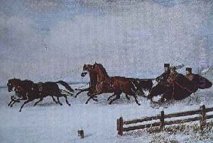 Winter Sleigh by Cornelius David Krieghoff