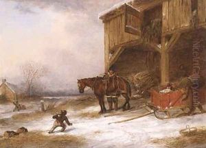 Hitching up by Cornelius David Krieghoff