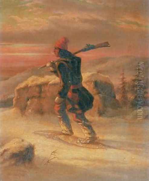 Indian Hunter in the Snow - view 1