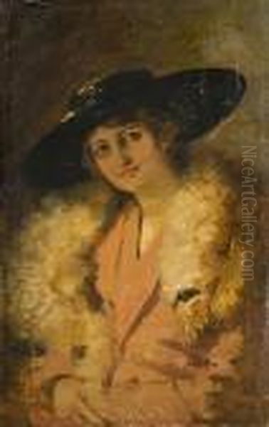 Donna Con Cappello E Stola - view 1