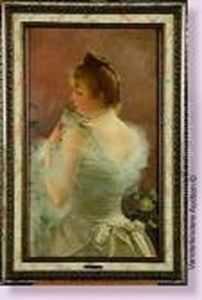 Elegante A La Colombe Blanche by Vittorio Matteo Corcos