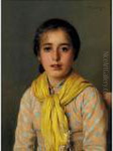 Portrait Of A Girl In A Yellow Shawl