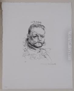 Portrait Of "hindenburg" by Lovis (Franz Heinrich Louis) Corinth