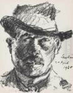 Selbstbildnis Mit Hut by Lovis (Franz Heinrich Louis) Corinth