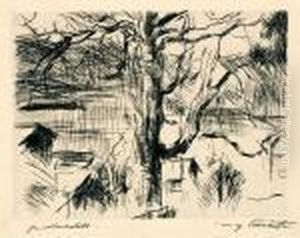 "baum Am Walchensee" by Lovis (Franz Heinrich Louis) Corinth