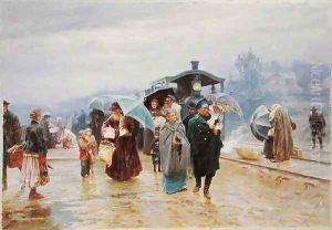 The Train has arrived by Nikolaj Alekseevich Kasatkin
