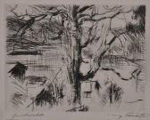 Two Landscape Studies by Lovis (Franz Heinrich Louis) Corinth