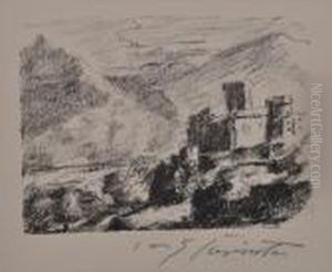 Two Landscapes by Lovis (Franz Heinrich Louis) Corinth