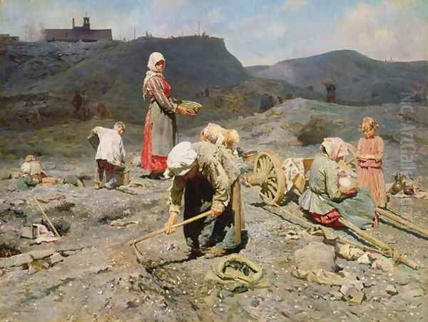 Poor People Gathering Coal at an Exhausted Mine - view 1